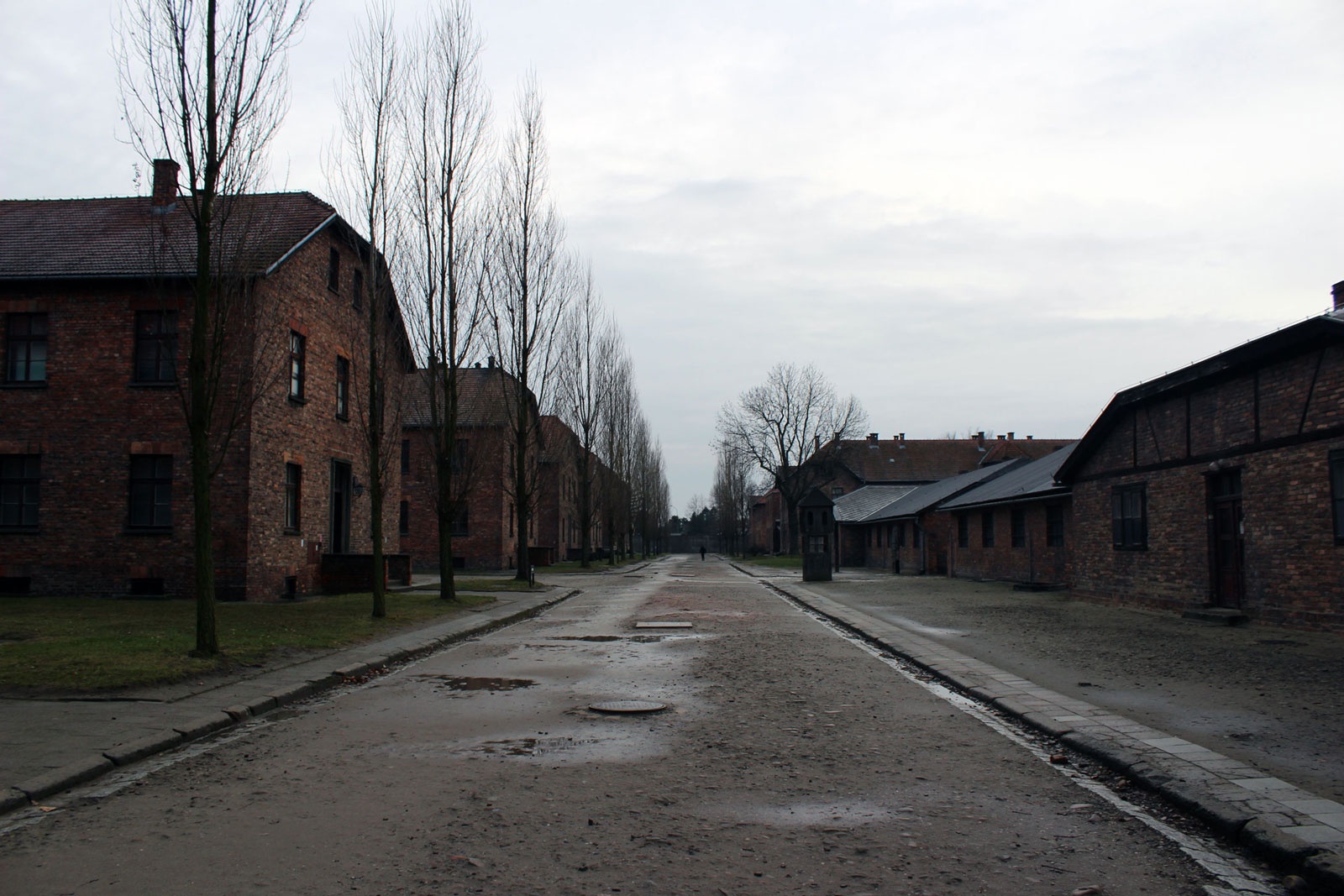 View of the first blocks after entering the camp