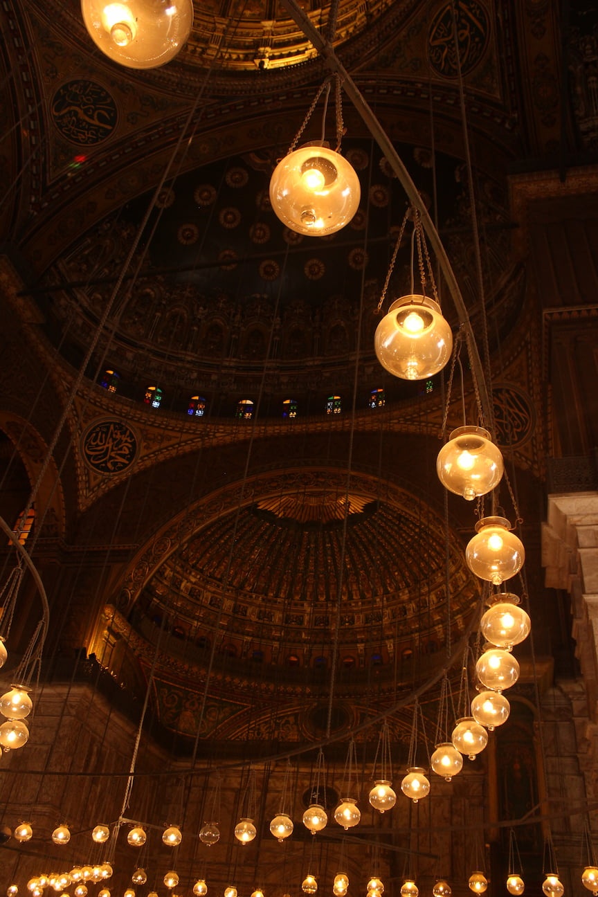 Inside the Mosque of Muhammad Ali
