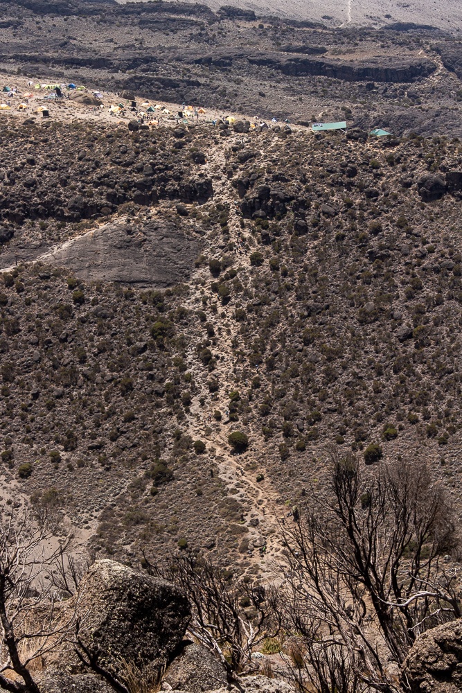 Uphill path leading to the Karanga Camp