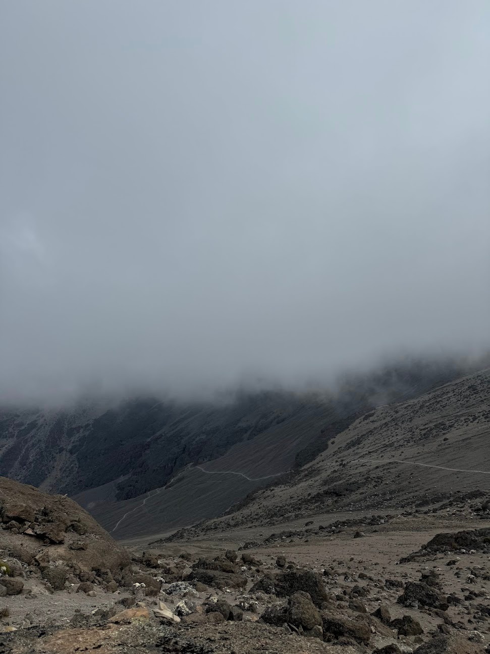 Supply route leading to Barafu Camp