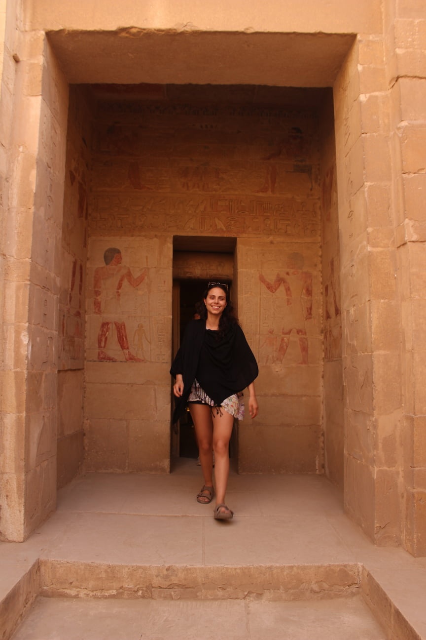 Myself exiting one of the tombs in Saqqara