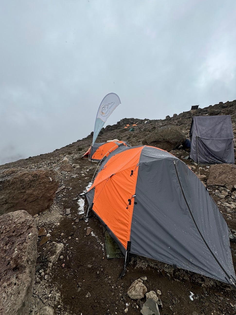 Got a bit of snow while at Barafu campsite