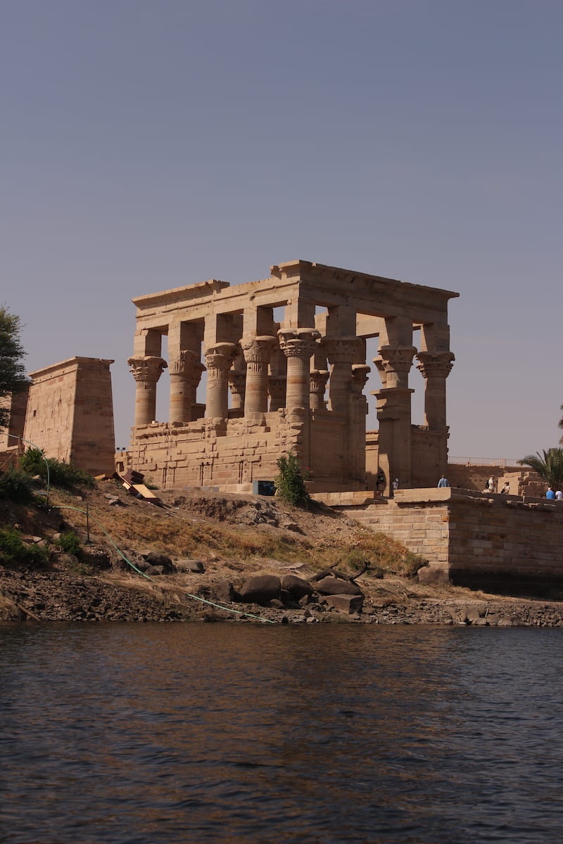 Kiosk of Emperor Trajan photographed from a boat
